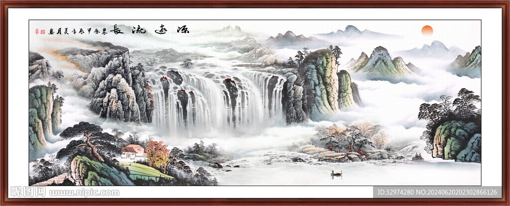 大厅中堂画国画山水画
