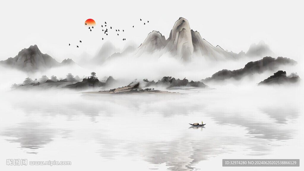 风景山水意境装饰画