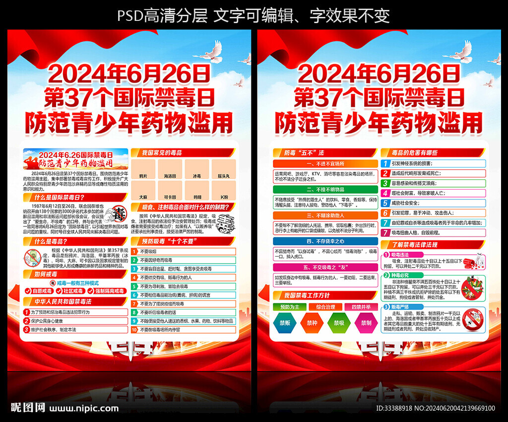 2024年国际禁毒日知识宣传单