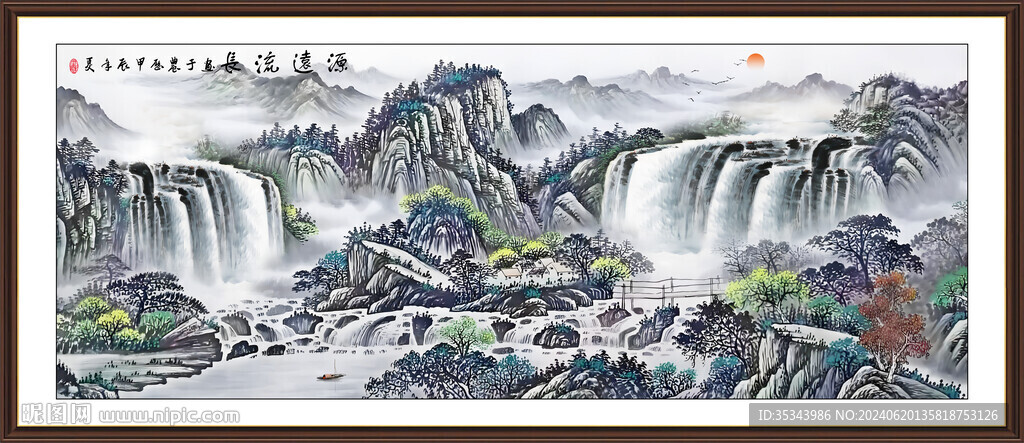客厅山水壁画