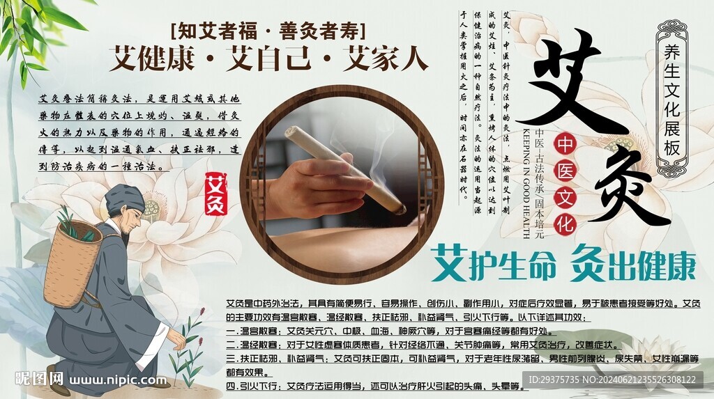 艾灸背景墙