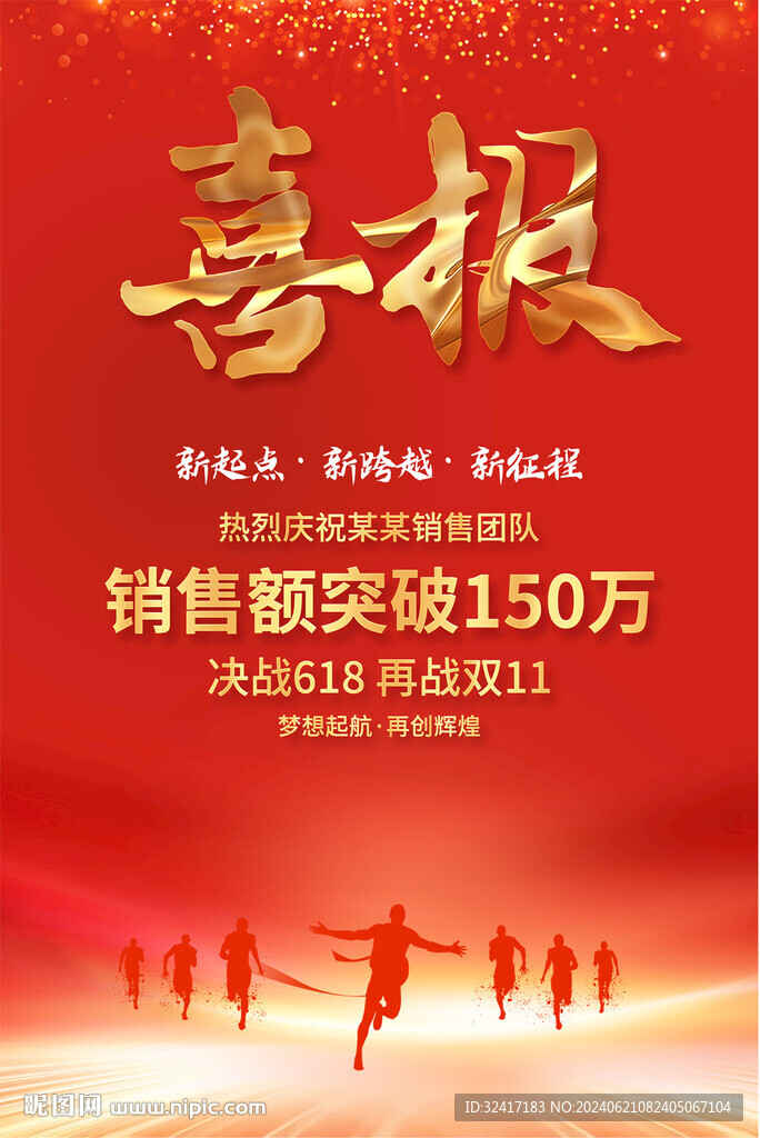 销售喜报海报