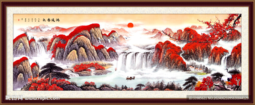 聚宝盆风水画