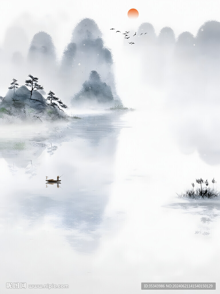 水墨山水写意