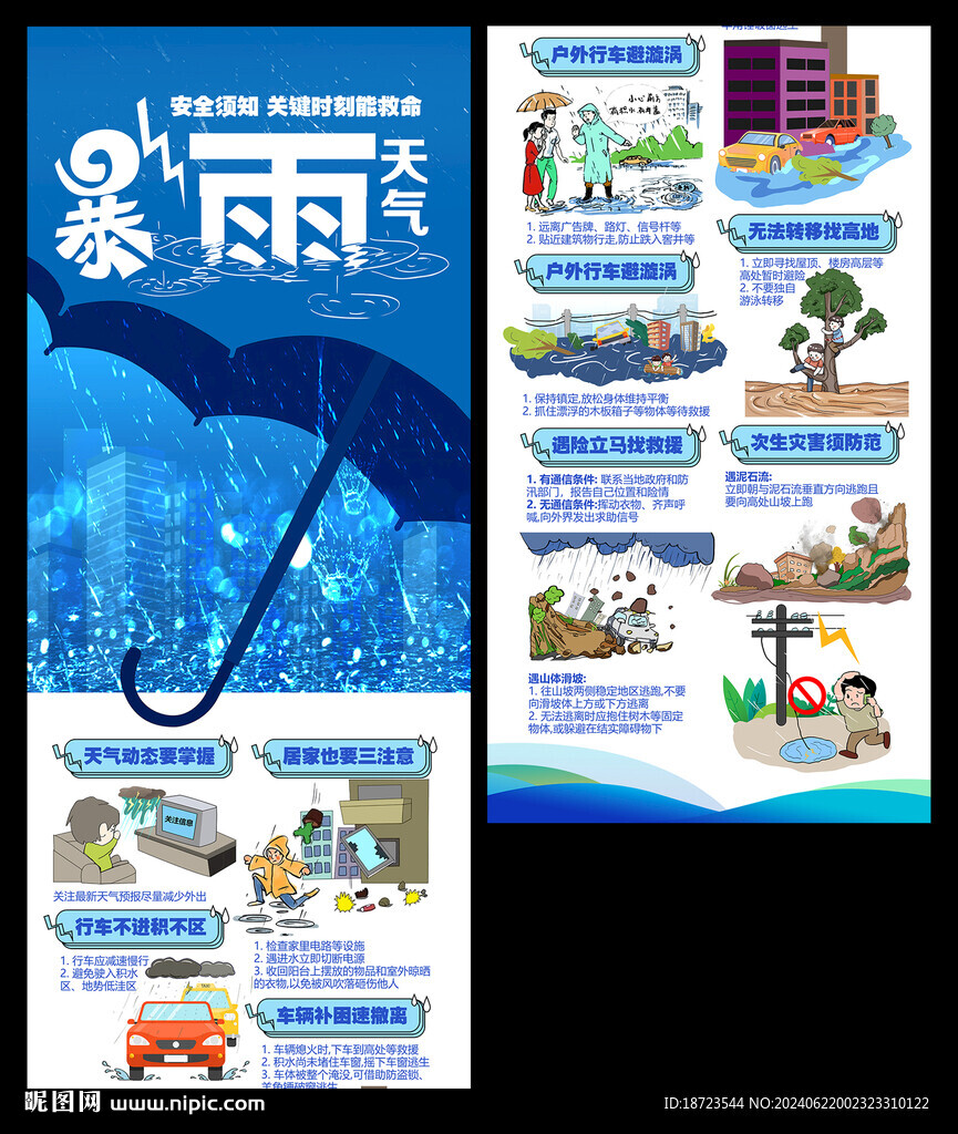 暴雨天气安全须知