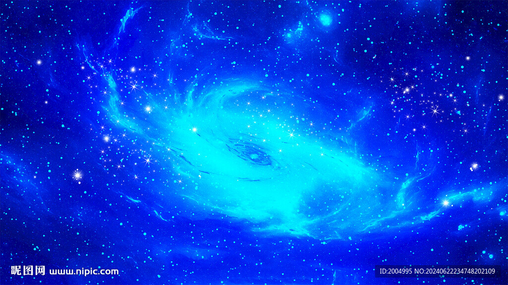 蓝色高清星空背景墙