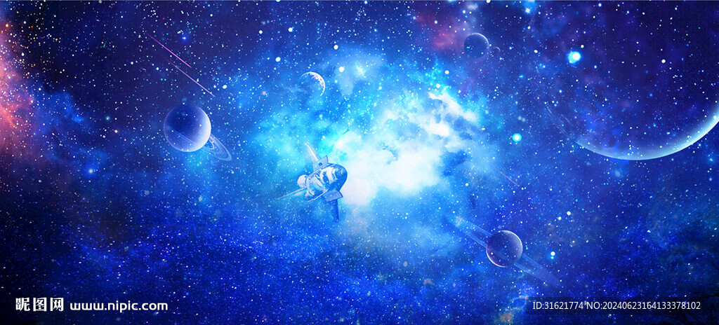 蓝色璀璨星空 