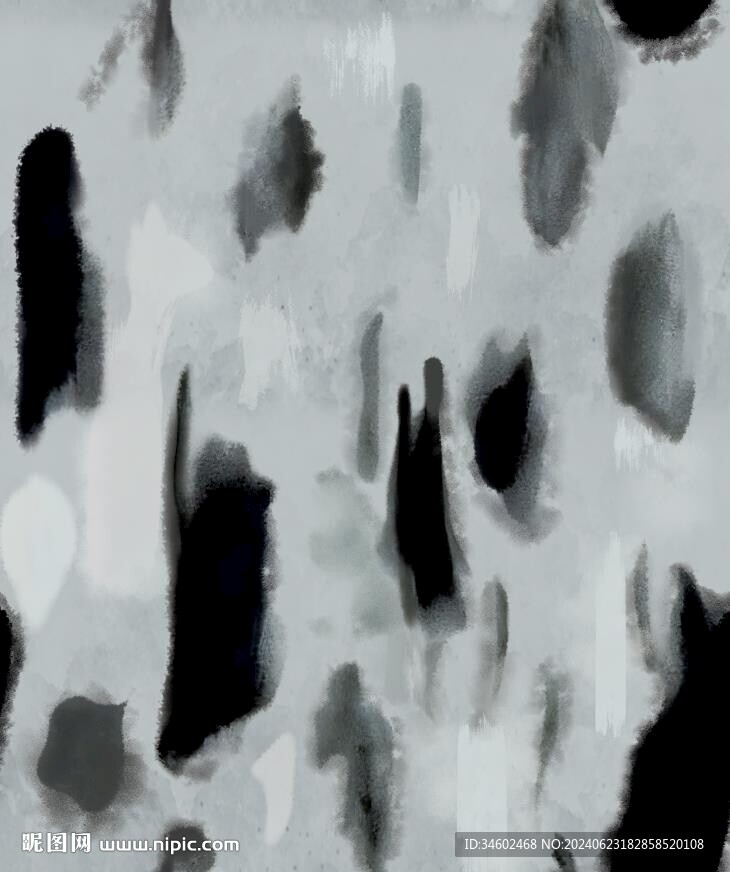 水墨花