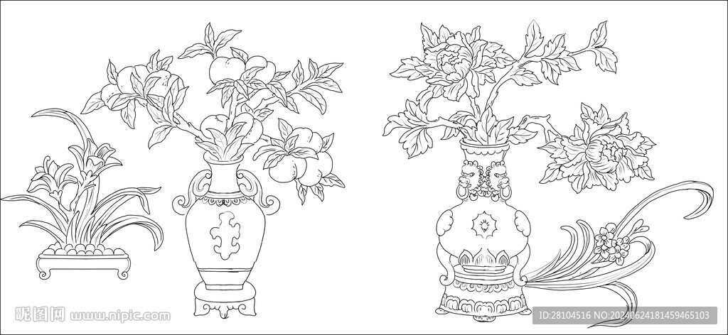 花瓶博古