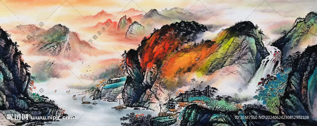 水墨山水画