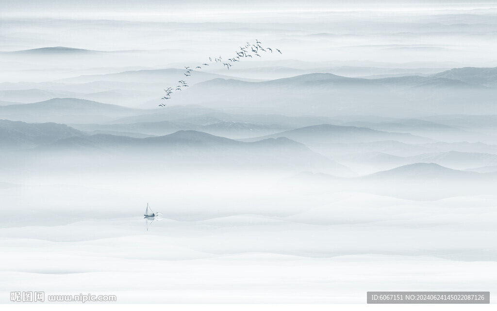 山水水墨画