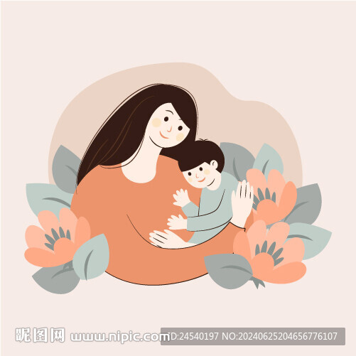 母婴插画  
