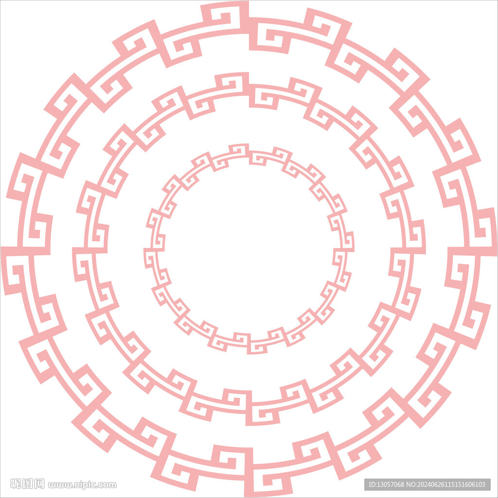 中式圆形底纹 