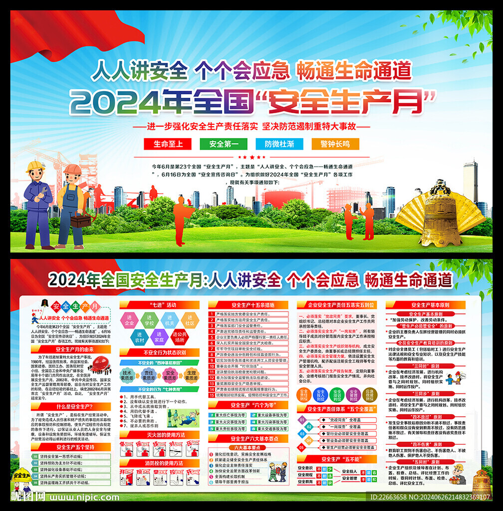 2024全国安全生产月主题海报