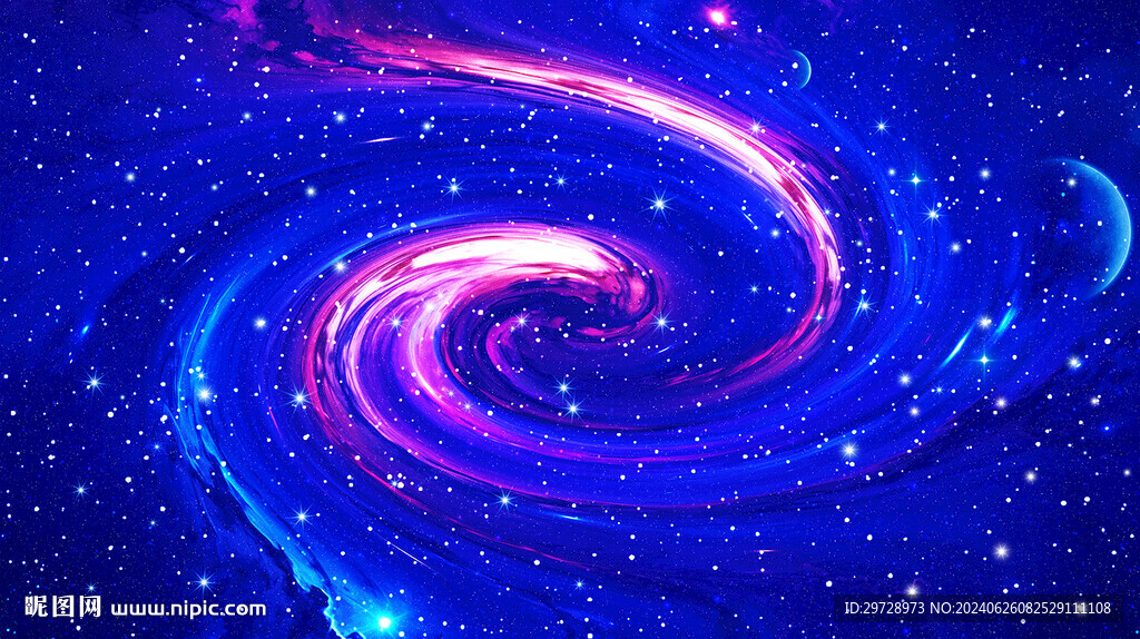 红蓝宇宙星空