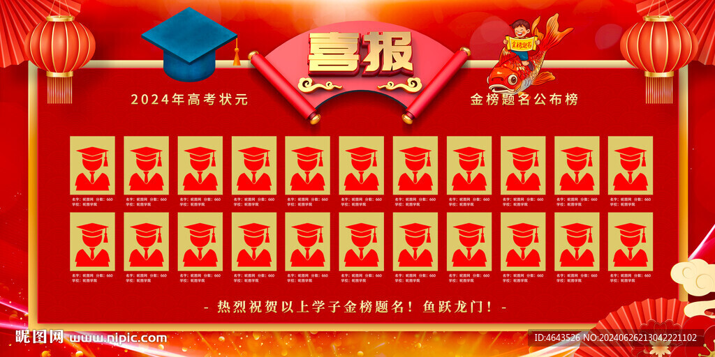 高考喜报金榜题名       
