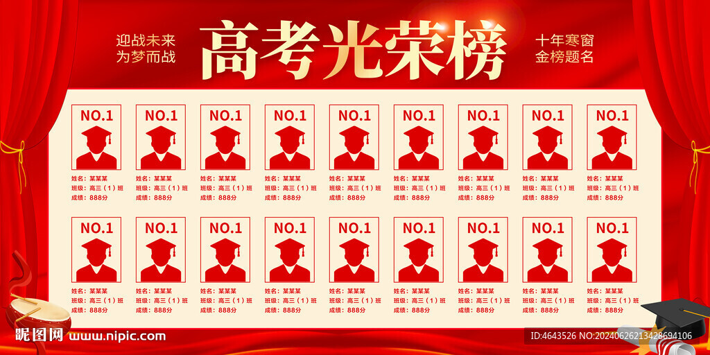 高考喜报金榜题名       