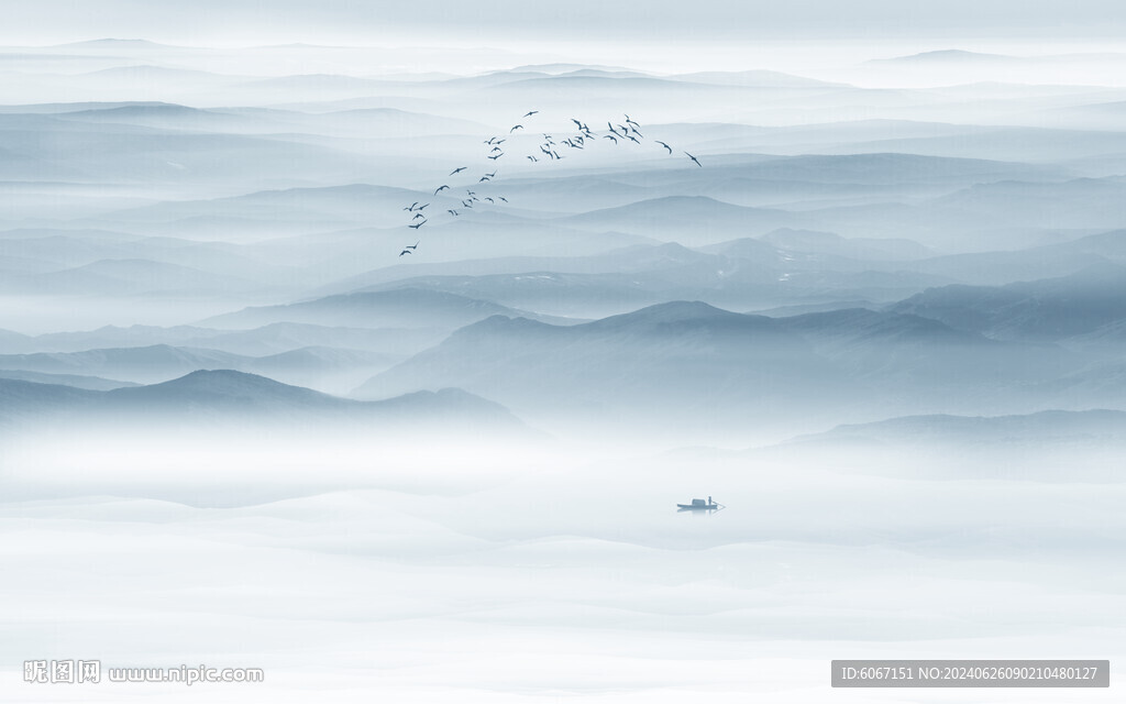 水墨意境山水画