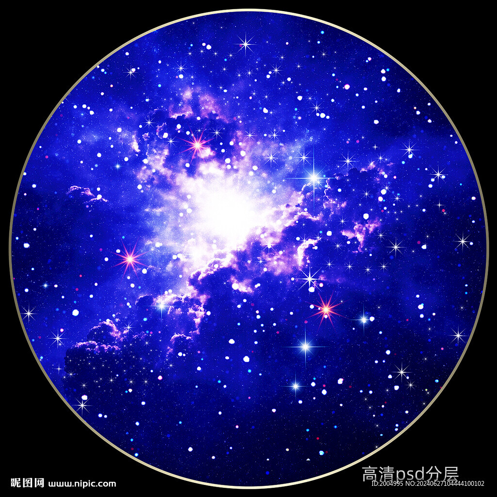 圆形星空装饰画