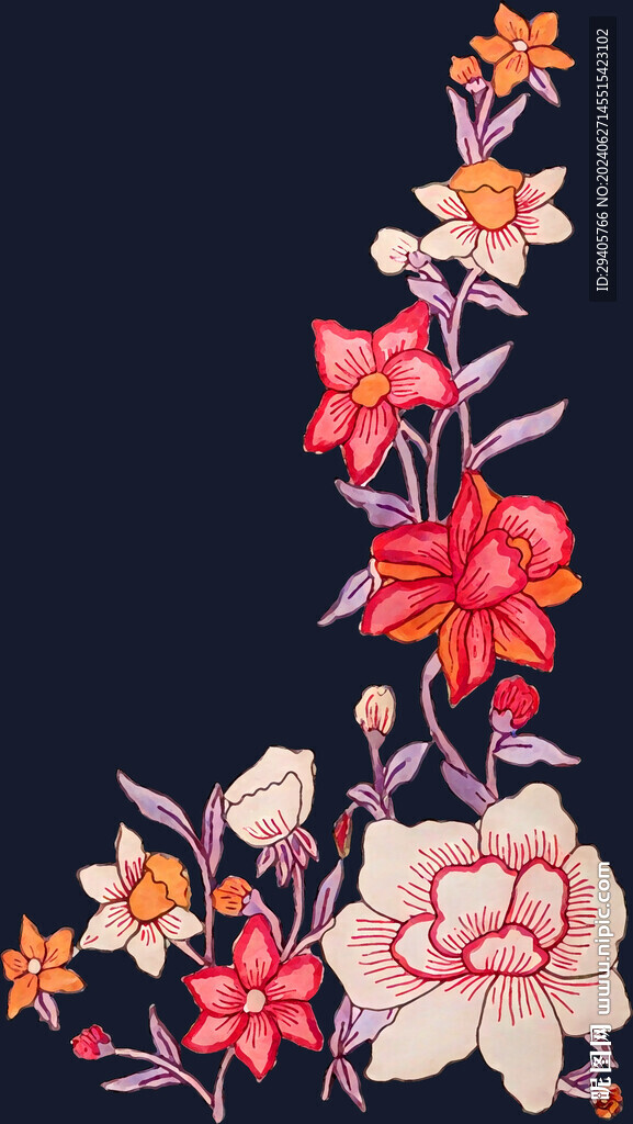 手绘花朵