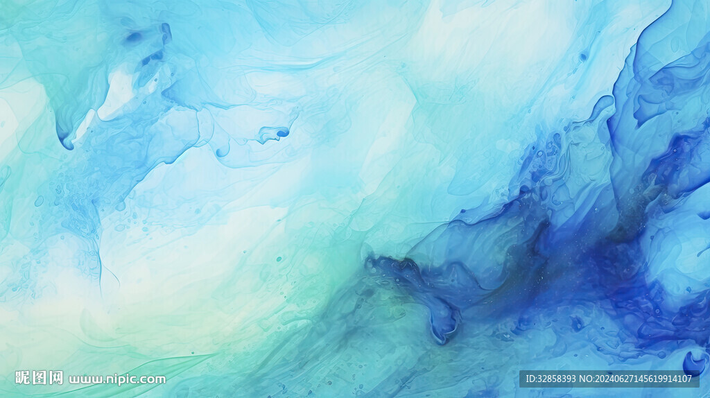 绿色水彩水墨背景