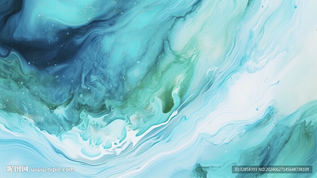 绿色水彩水墨背景