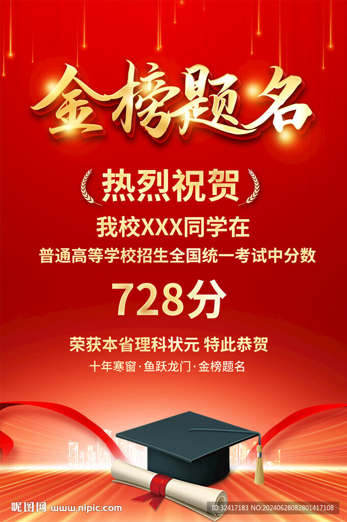 高考喜报海报
