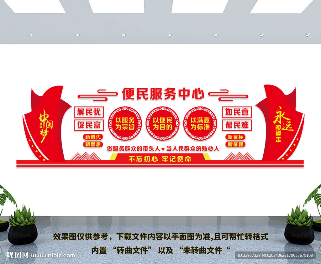 便民服务中心文化墙
