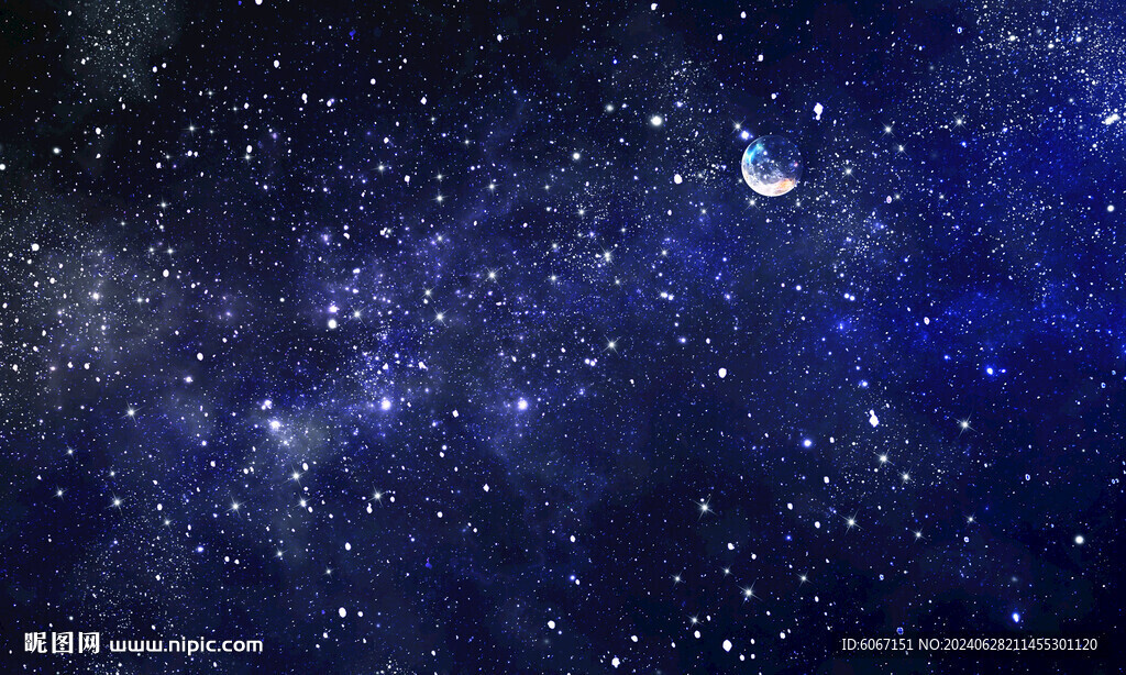 蓝色宇宙星空软膜