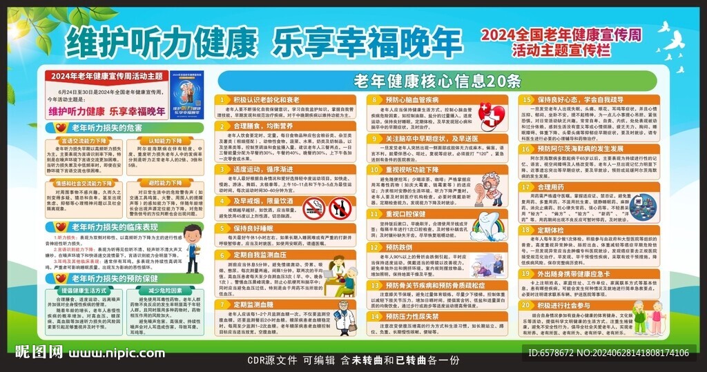 2024老年健康宣传周宣传栏