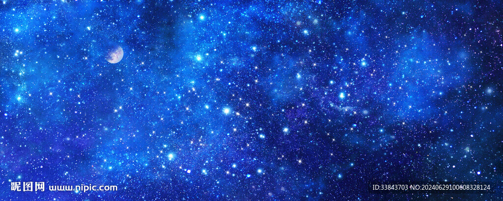 蓝色星空背景墙