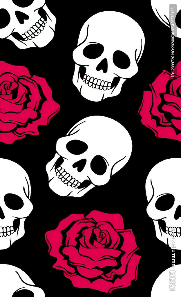 数码印花骷髅头