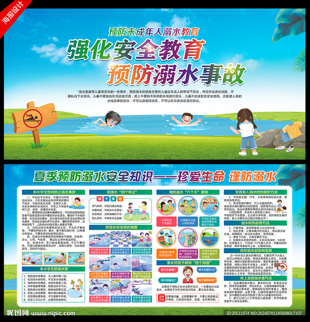 防溺水安全知识宣传栏