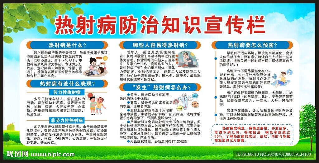 预防热射病知识宣传栏