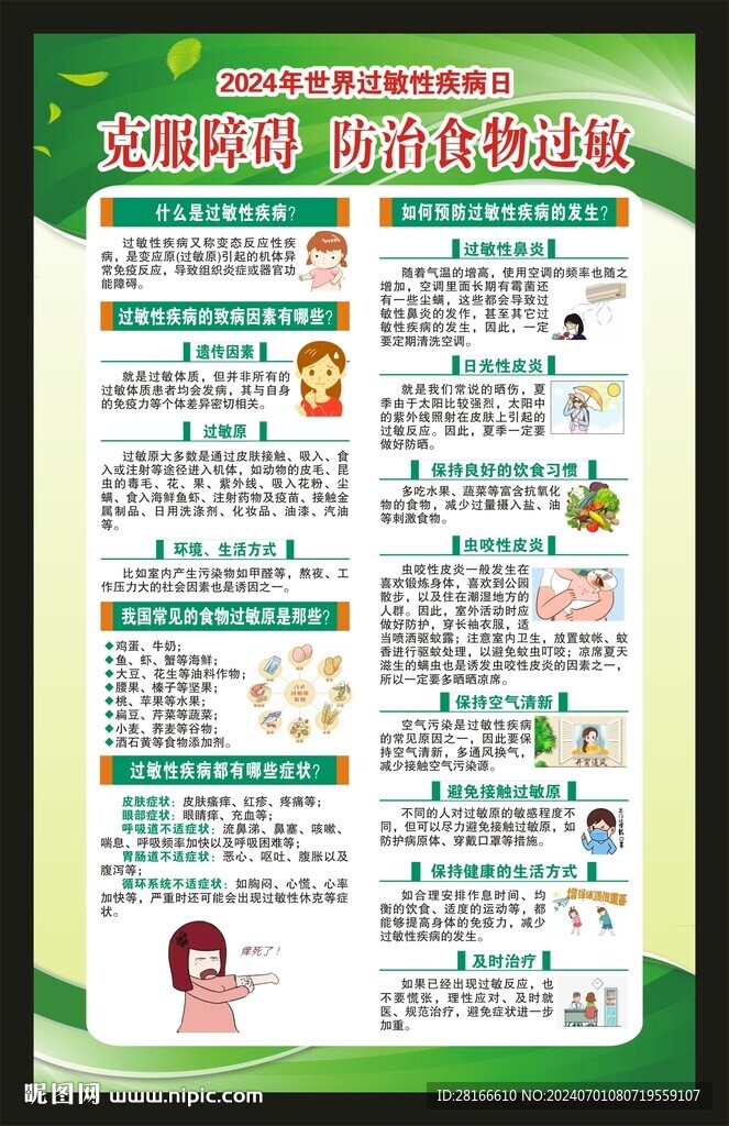 世界过敏性疾病日海报