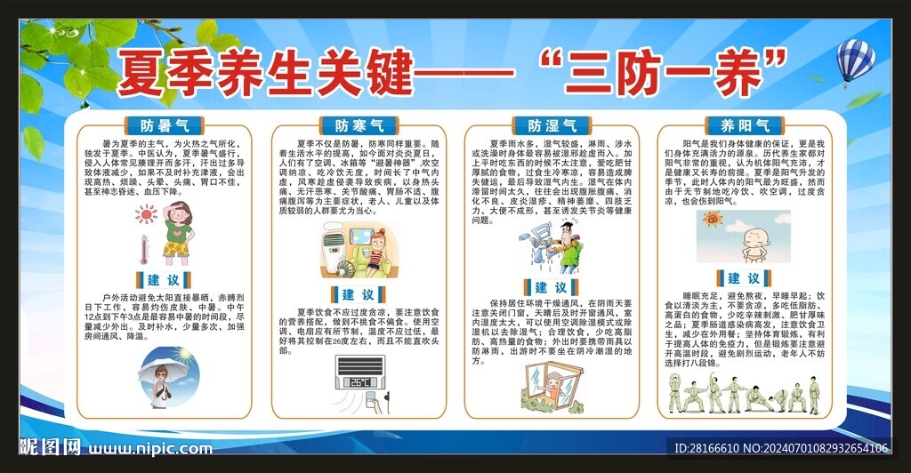 夏季健康教育宣传栏