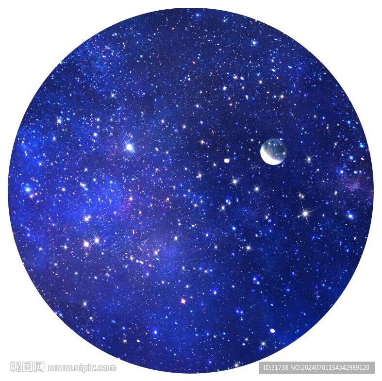 圆形宇宙蓝色背景图
