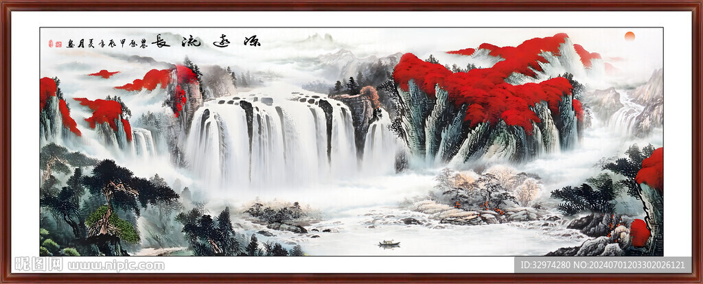 中国山水画水墨画
