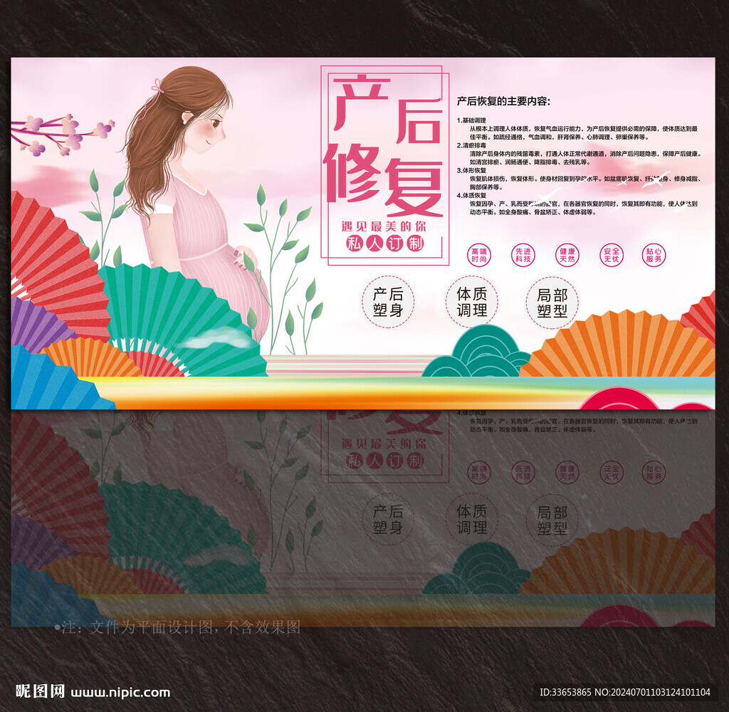 产后恢复展板