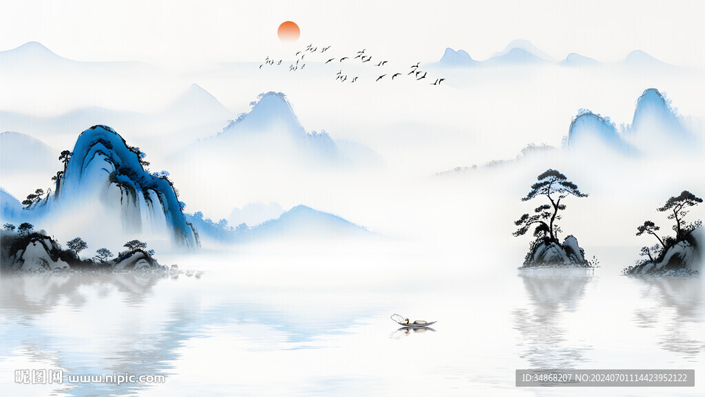 简约中式电视背景墙