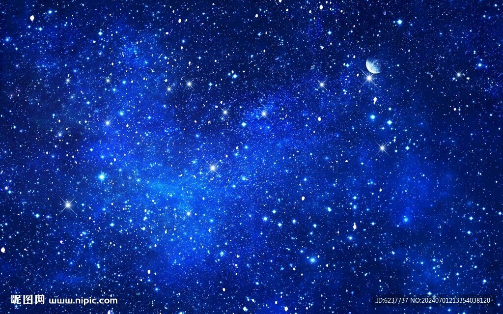 蓝色宇宙星空背景图