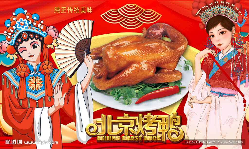 背景烤鸭
