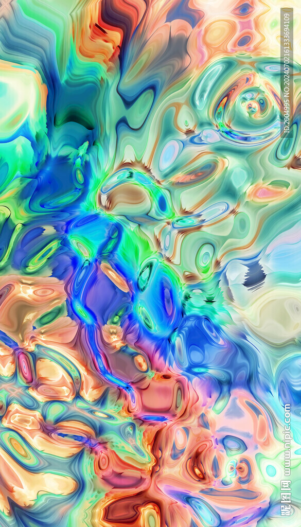 炫彩流体装饰画