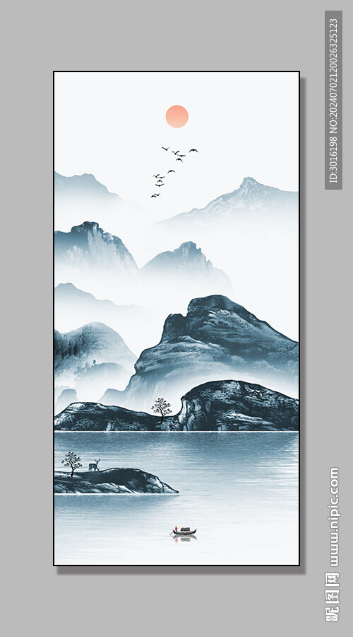 水墨山水画