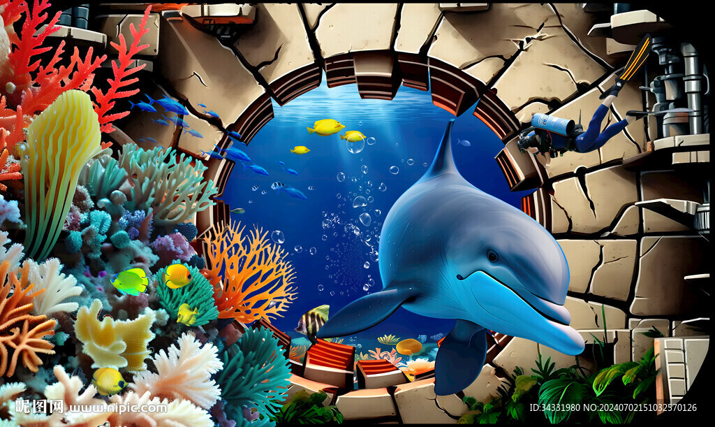 3D海底世界立体画