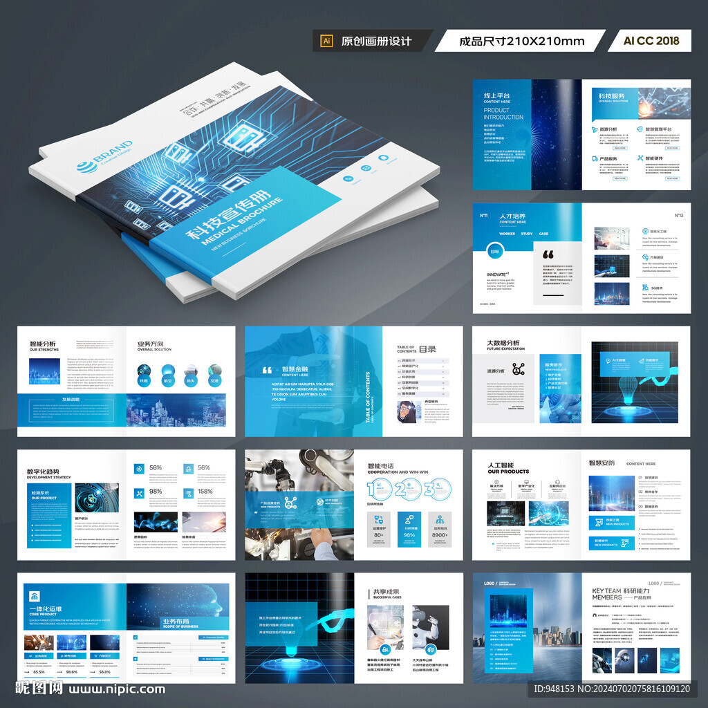 方形大数据画册