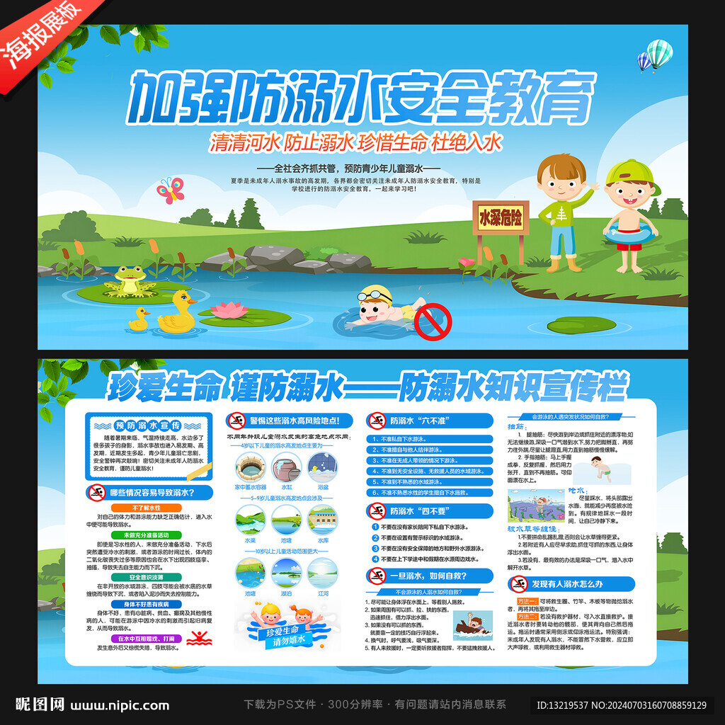 预防溺水安全知识宣传栏
