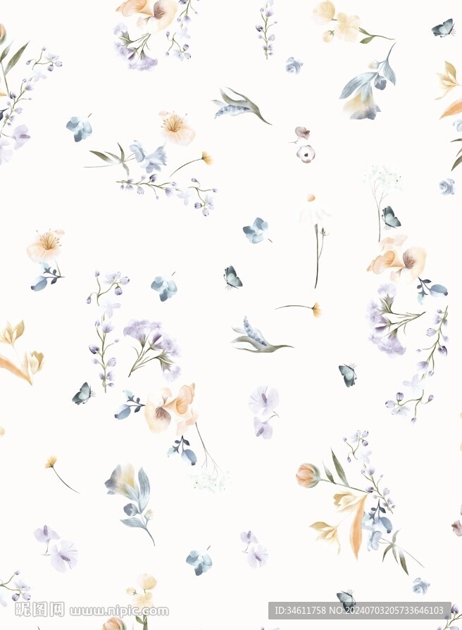 水彩花