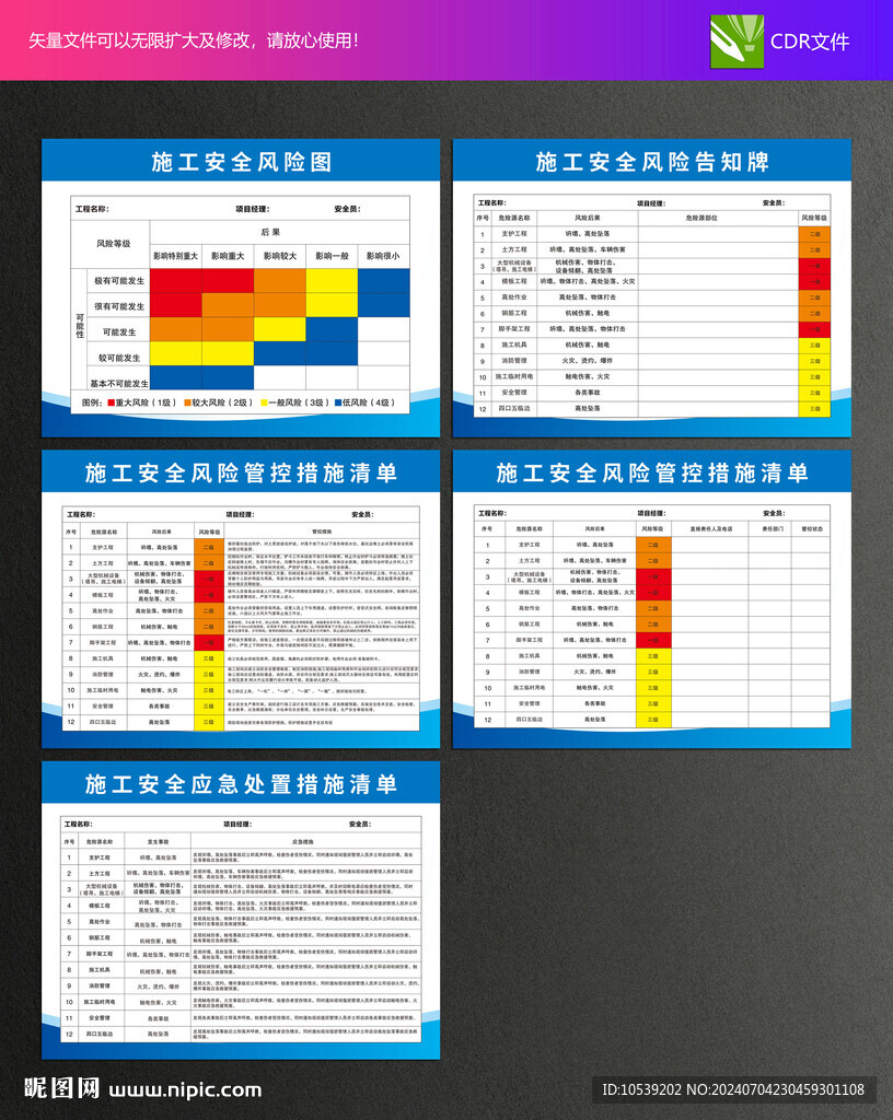 施工安全风险告知牌