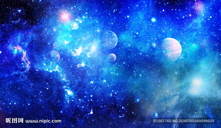 蓝色璀璨星空 